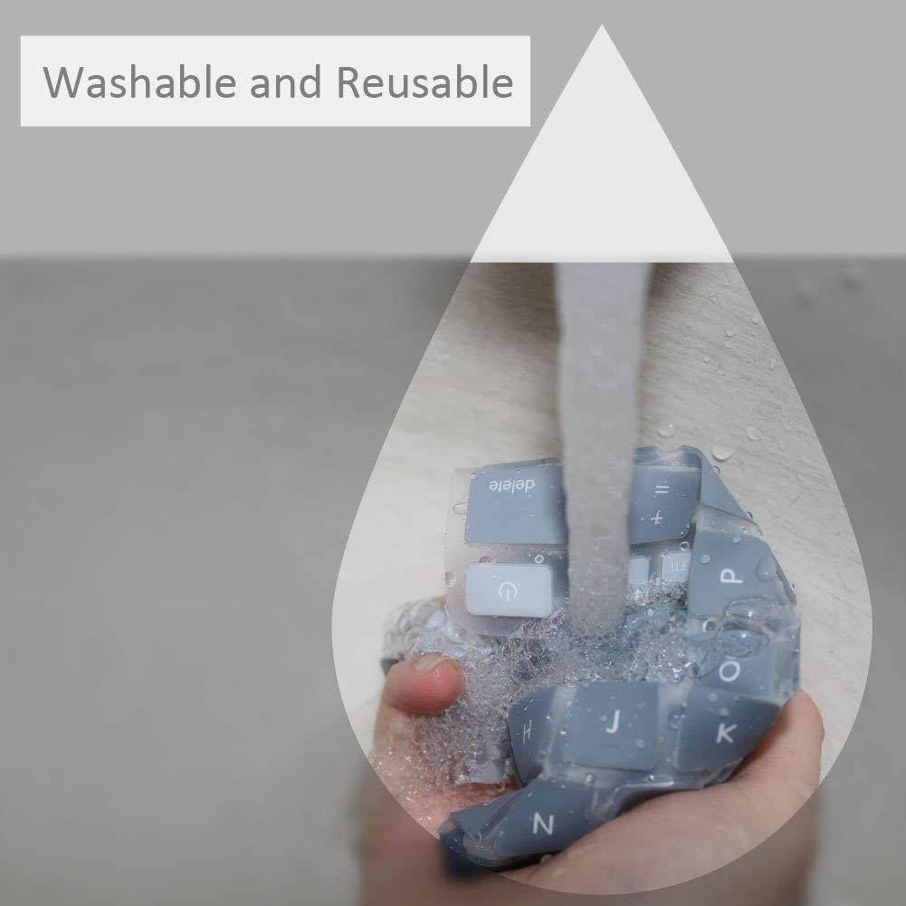 YMIX MacBook Keyboard Cover - Washable Silicone Keyboard Cover for MacBook Pro 13 (A1706) & Pro 15 (A1707) with Touch Bar - Showa Sea