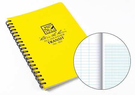 RITE IN THE RAIN 303 All Weather Notebook,Transit,4-5/8x7 in.