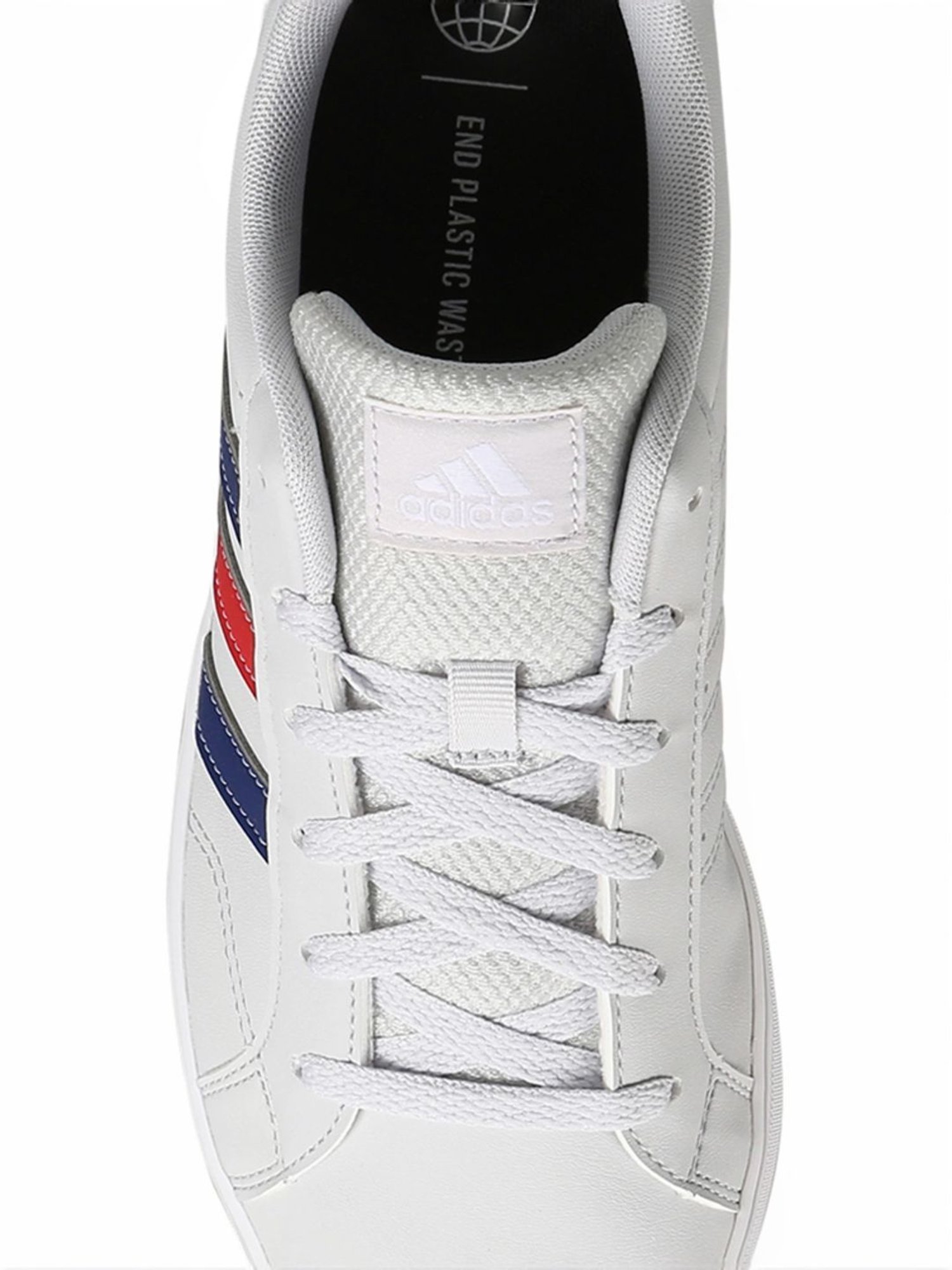 Adidas Men's Vs Pace 2.0 White Skateboarding Shoes