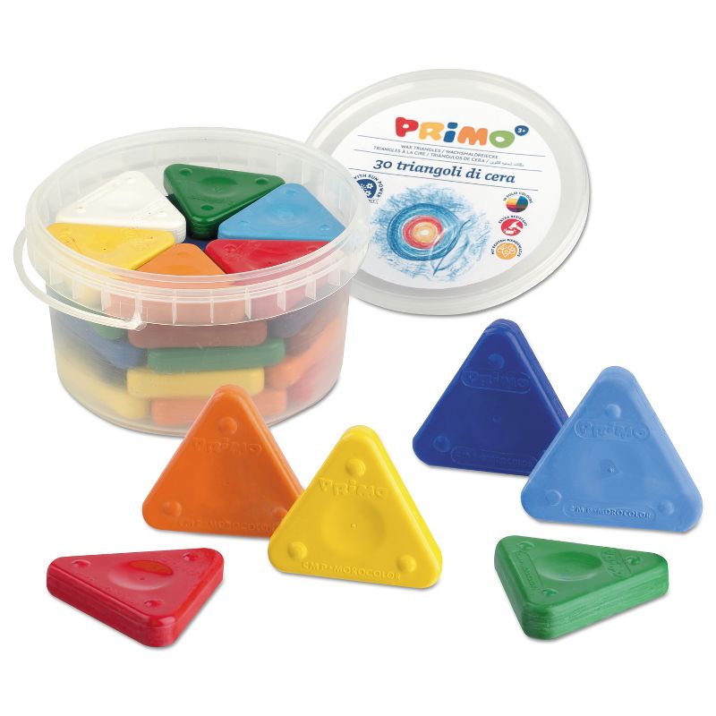 Stride Primo Triangle Crayons, Assorted Colors, 30/Pack 0771TR