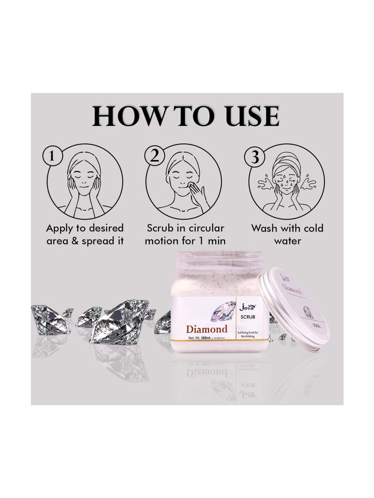 Diamond Exfoliating Scrub for Skin Polishing - 380 ml