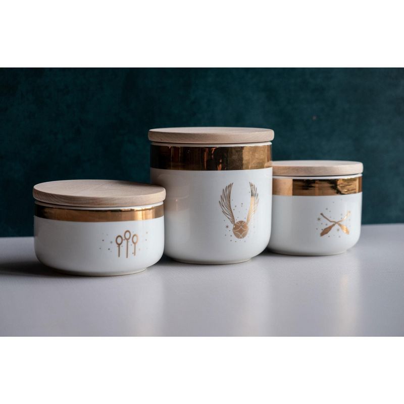 Robe Factory LLC Harry Potter Quidditch Ceramic Storage Jar Containers | Set of 3