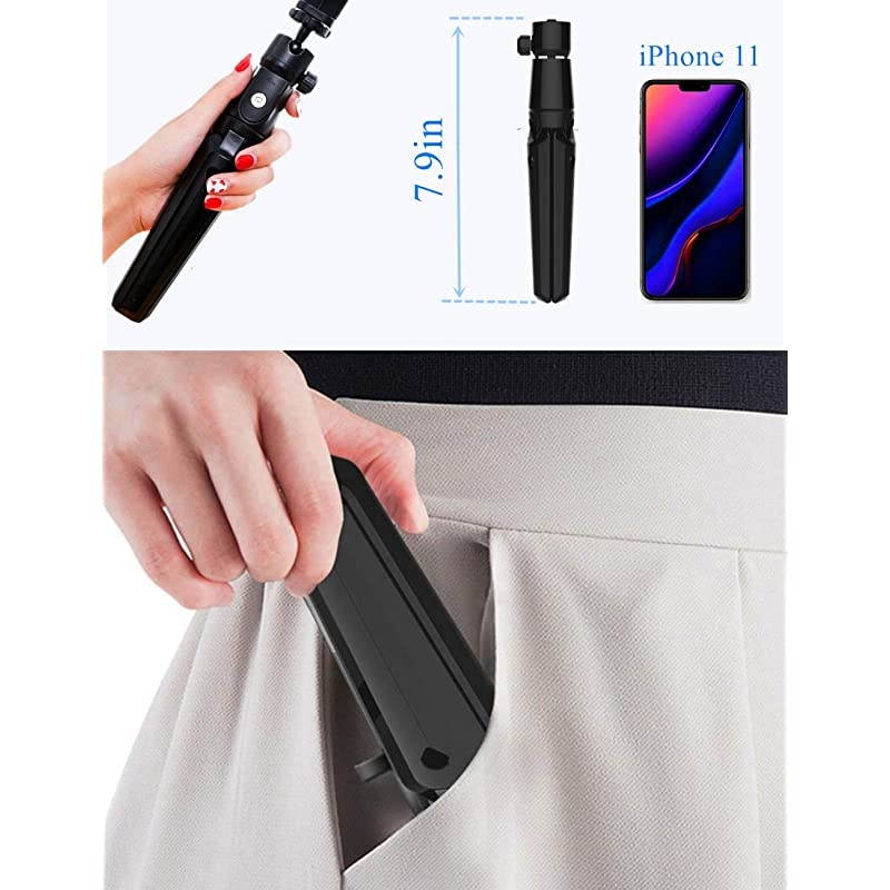 Selfie Stick Tripod  Phone Tripod Stand for iPhone Bluetooth Remote 40 Inch Tripod for Huawei Samsung Lightweight