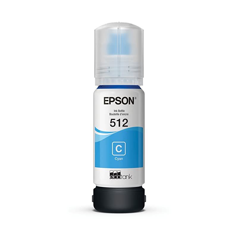 T512 EcoTank Ink Ultra-high Capacity Bottle Cyan (T512220-S) for select  EcoTank Printers