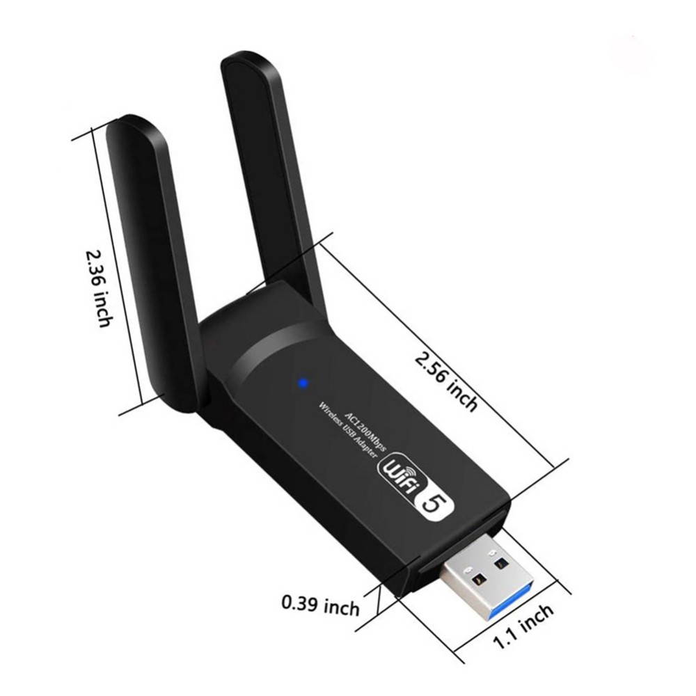 Ochine 1200Mbps Long Range USB WiFi Adapter for PC, Desktop, Laptop of Windows 10/8.1/8/7/XP, MAC, 5GHz USB 3.0 Cradle Dual-frequency Routing Relay Wifi Amplifier
