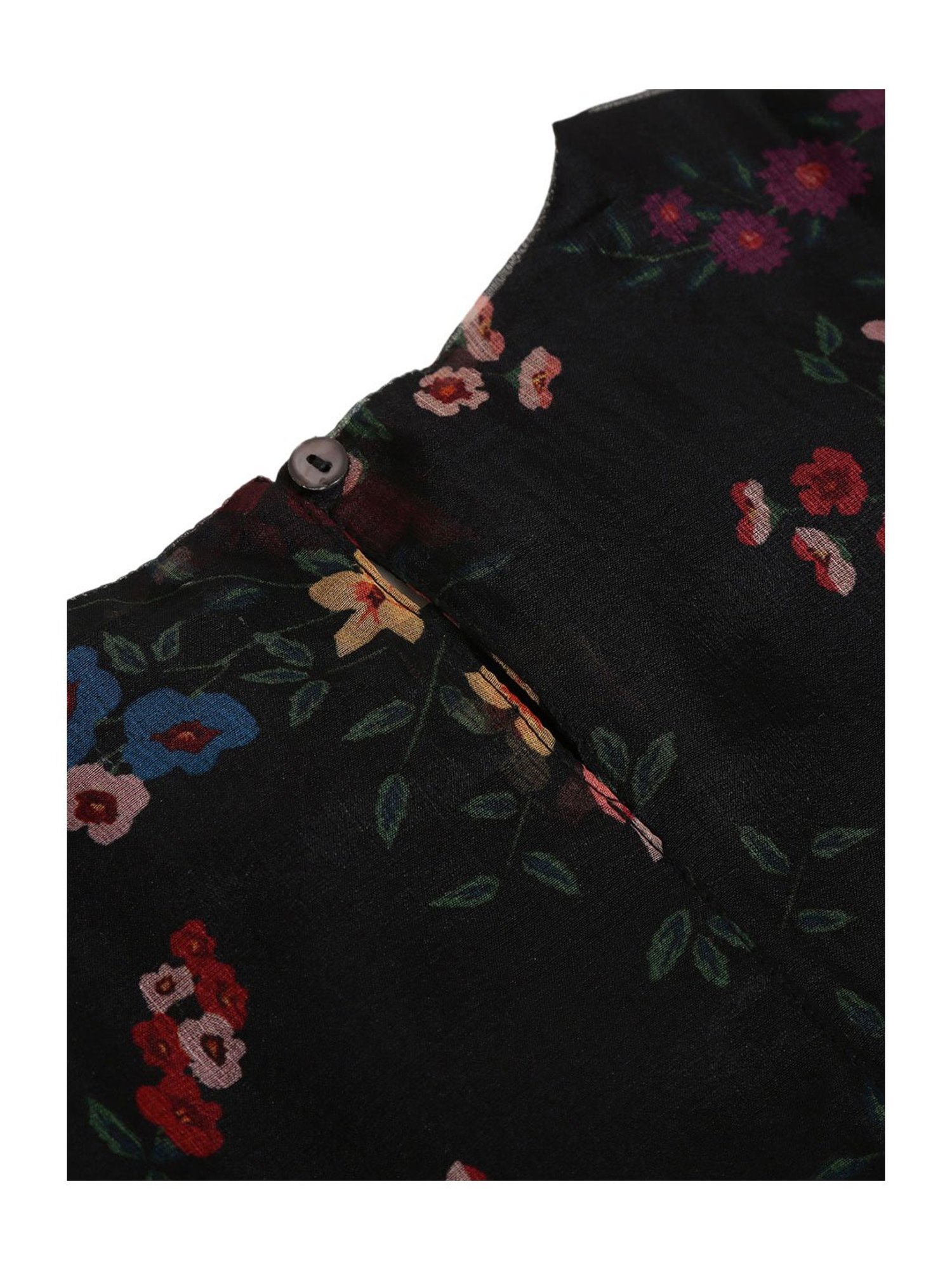 KidsDew Kids Black Floral Print Top
