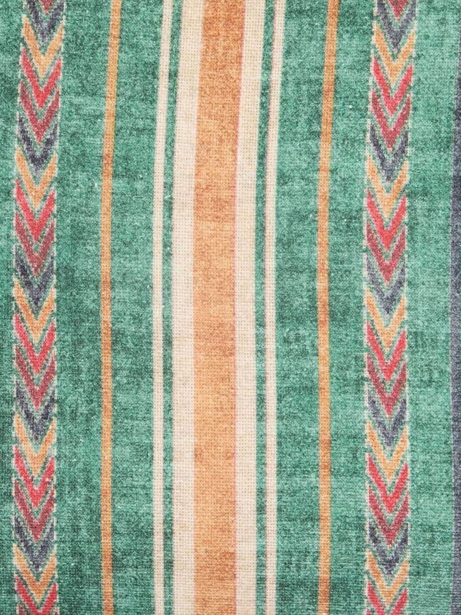 Fabindia Home Green Cotton Printed Fergana Cushion Cover