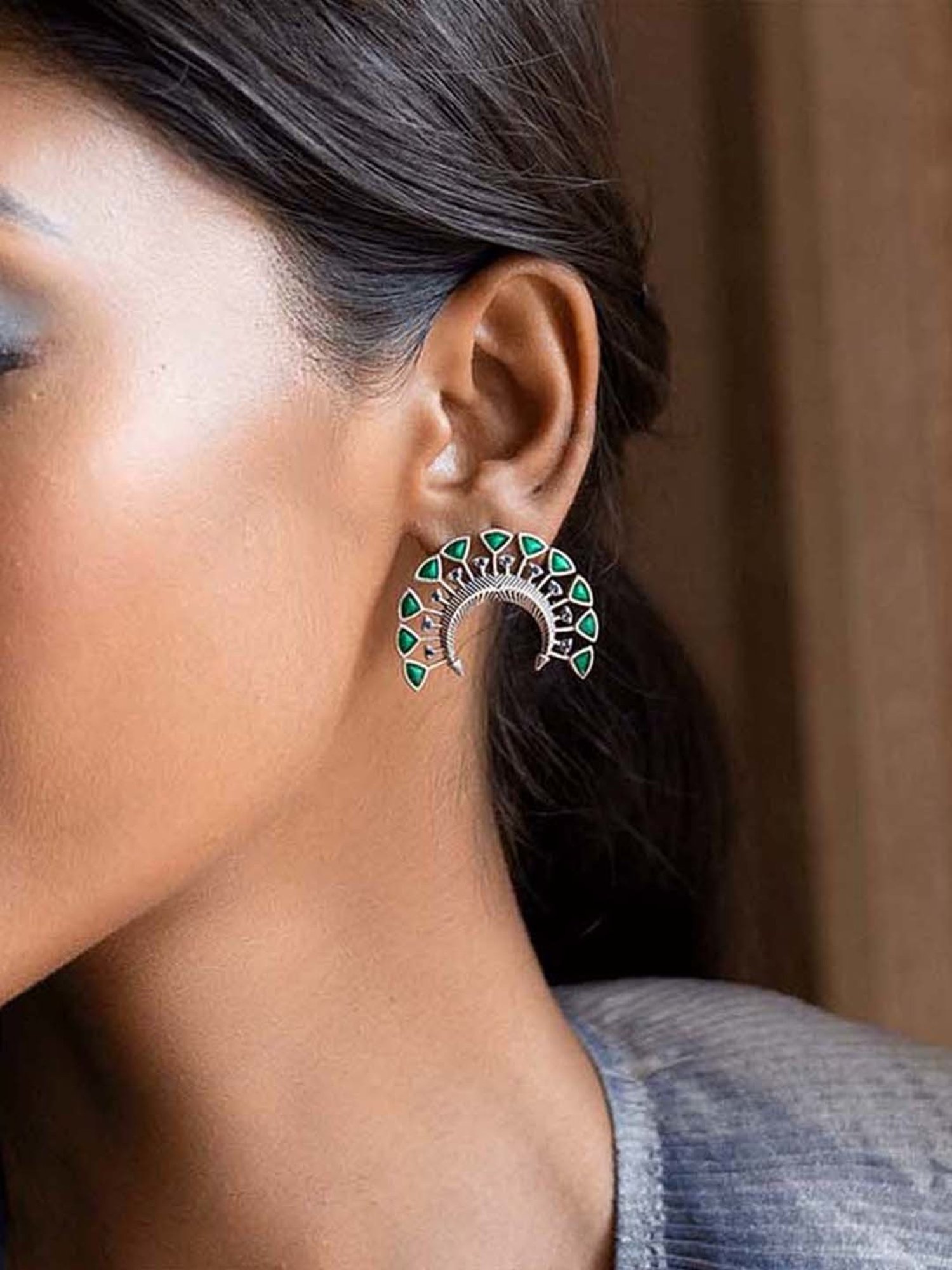 Shaya 92.5 Sterling Silver Owning My Determined Hustle Earrings