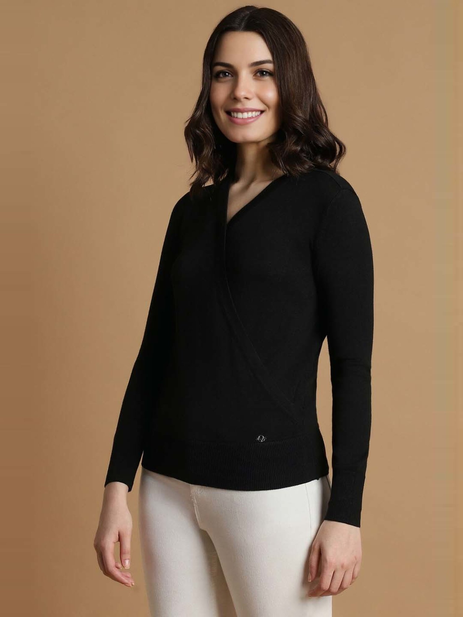 Allen Solly Black Regular Fit Top