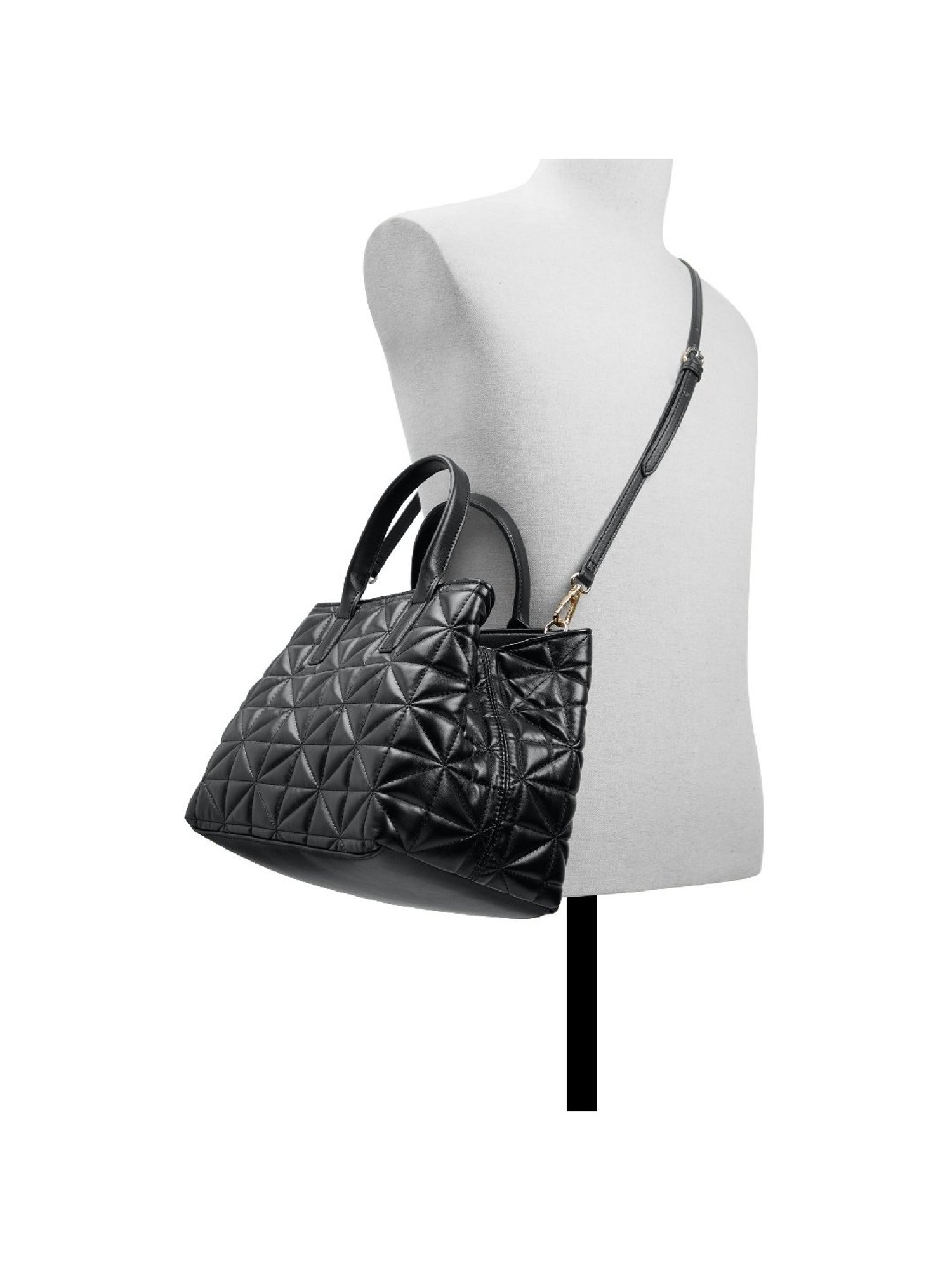 Call It Spring Black Textured Medium Tote Handbag