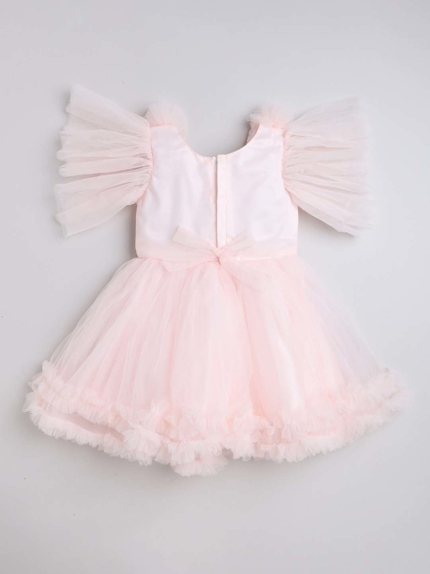 The Magic Wand Kids Peach Regular Fit Dress