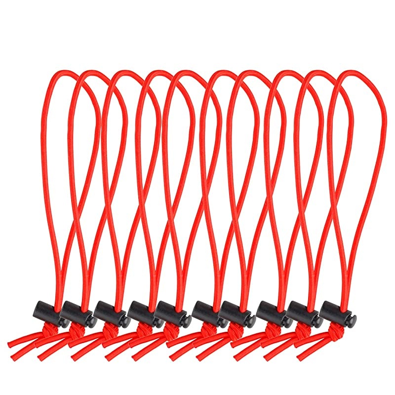 6quot Elastic Cable Ties Bungee Cords Adjustable Cable Management Reusable Red 10pack