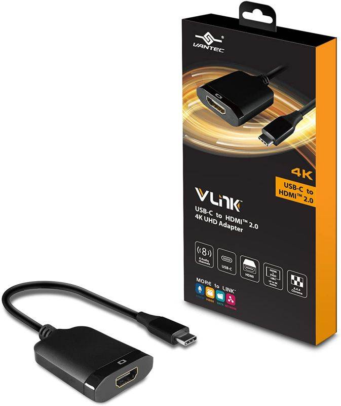 Vantec Vlink USB-C to HDMI 2.0 4K/60Hz Video Converter (CB-CU300HD20)