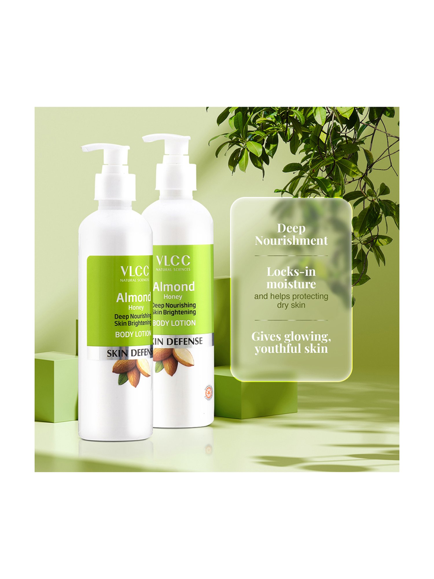 VLCC Almond Honey Nourishing & Brightening Body Lotion Buy 1 Get 1 Free - Pack of 6