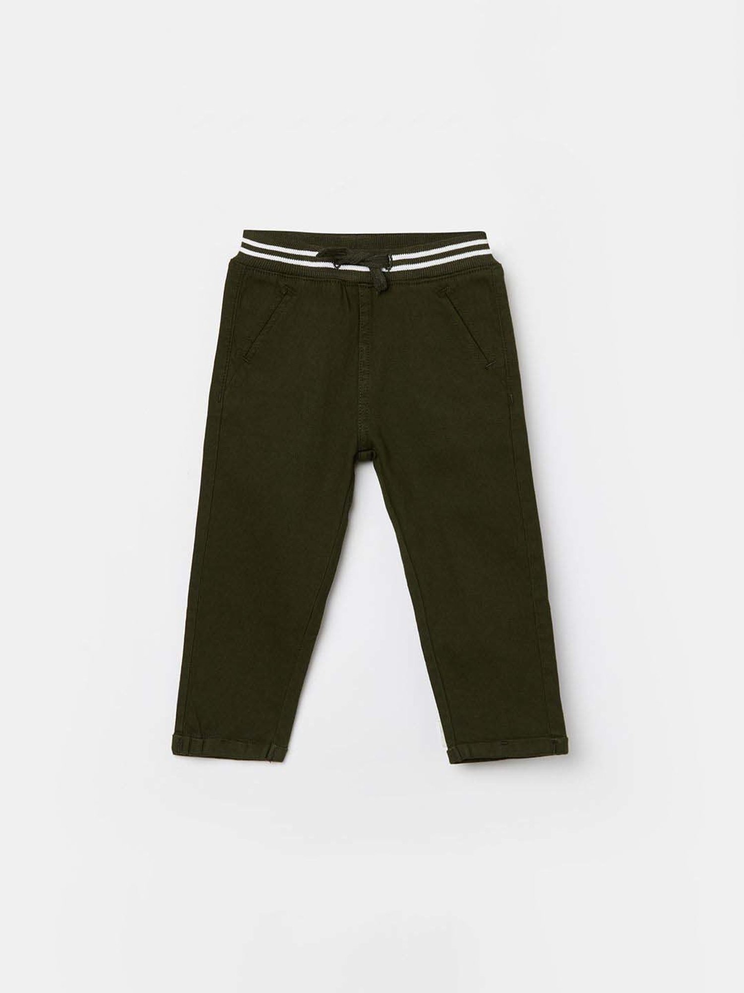 Juniors by Lifestyle Boys Beige Cotton Solid Woven Bottom