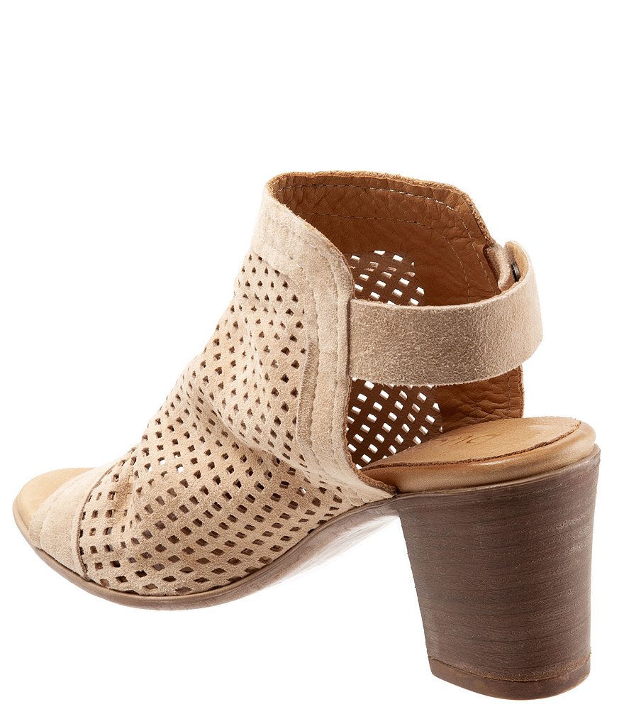 Bueno Udo Perforated Suede Slingback Sandals