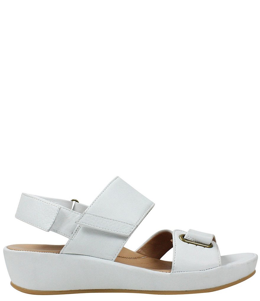 L'Amour Des Pieds Calantha Leather Wedge Sandals