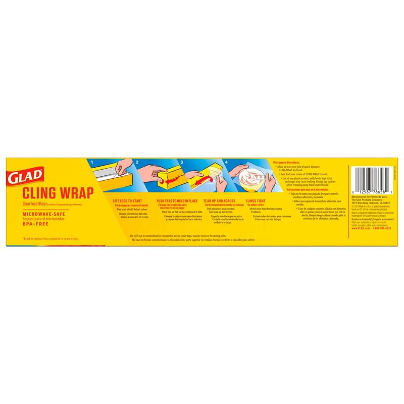 Glad Cling Plastic Food Wrap - 400 sq ft