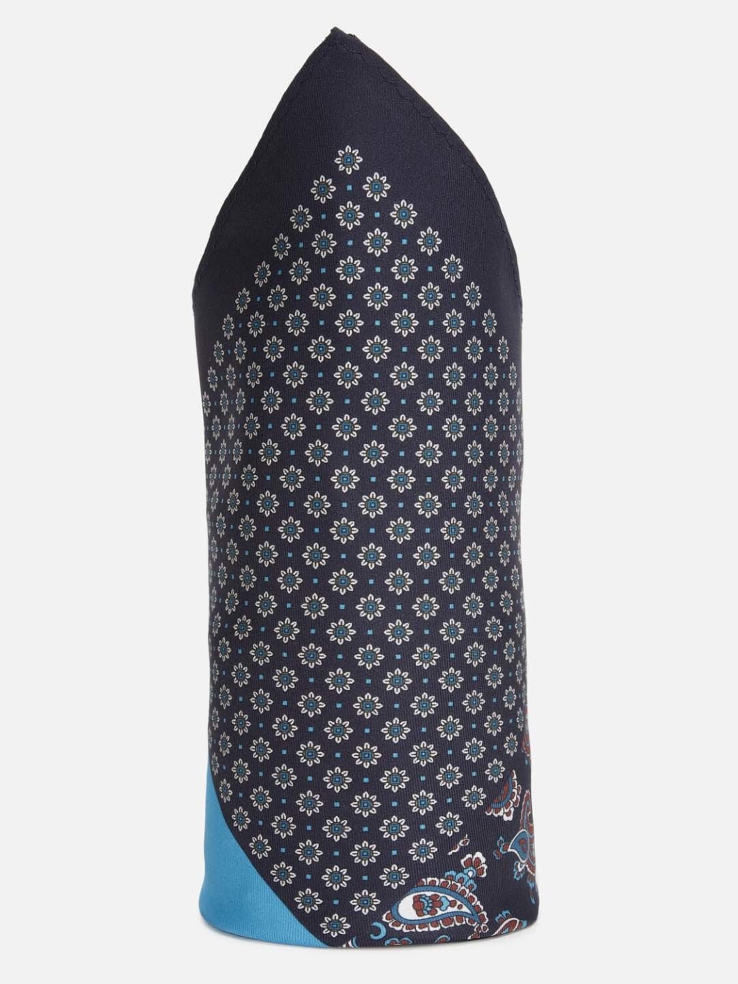 Van Heusen Navy Printed Pocket Square