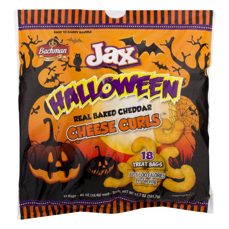 Bachman Jax Baked Cheddar Cheese Curls Halloween Treats - 20ct/11.7oz