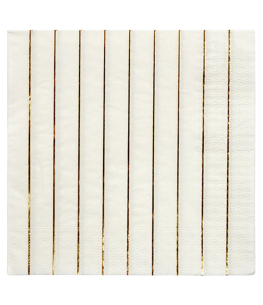 Meri Meri 16-Pack Metallic Stripe Party Large Napkins