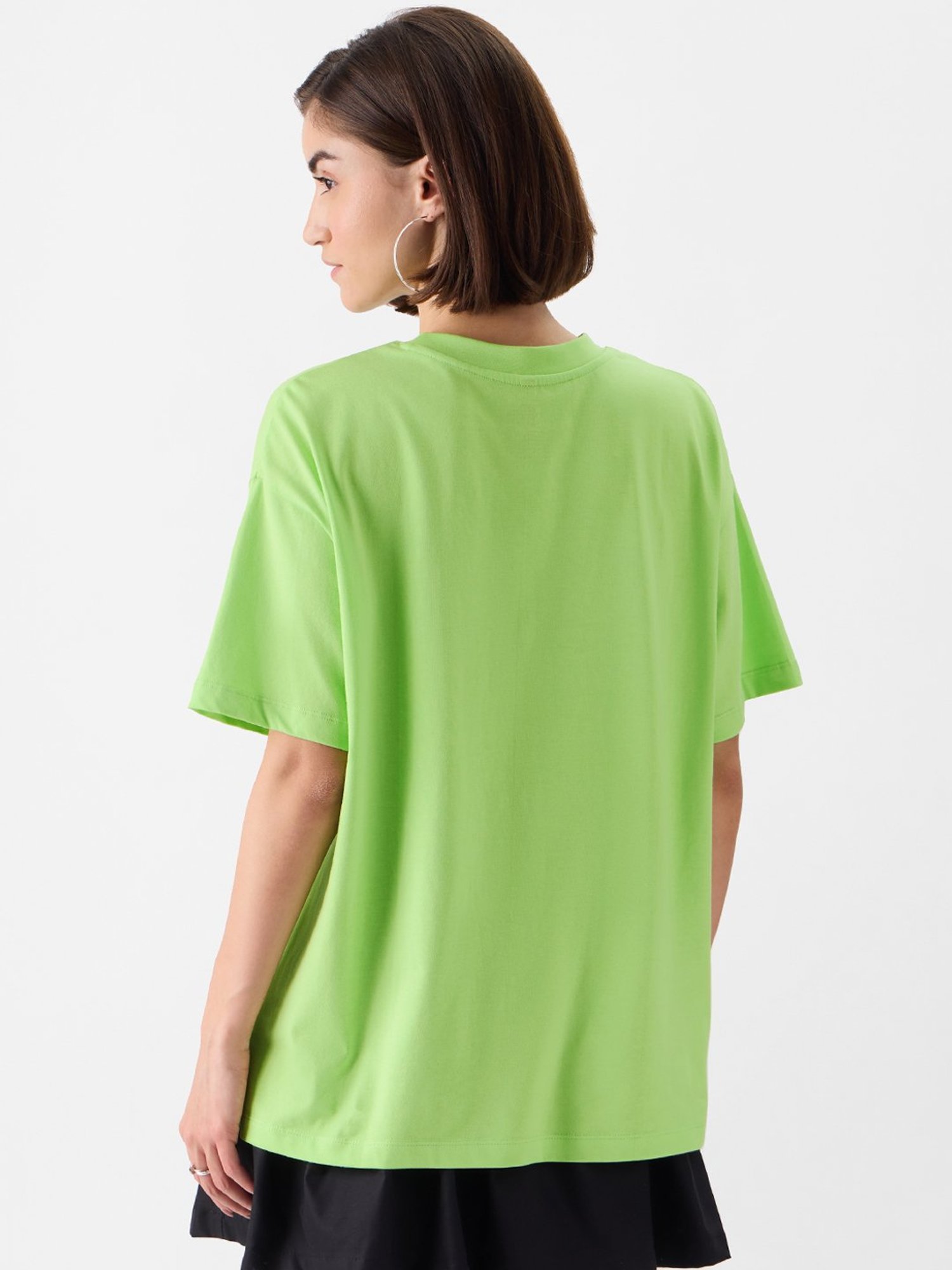 The Souled Store Lime Green Cotton Printed T-Shirt