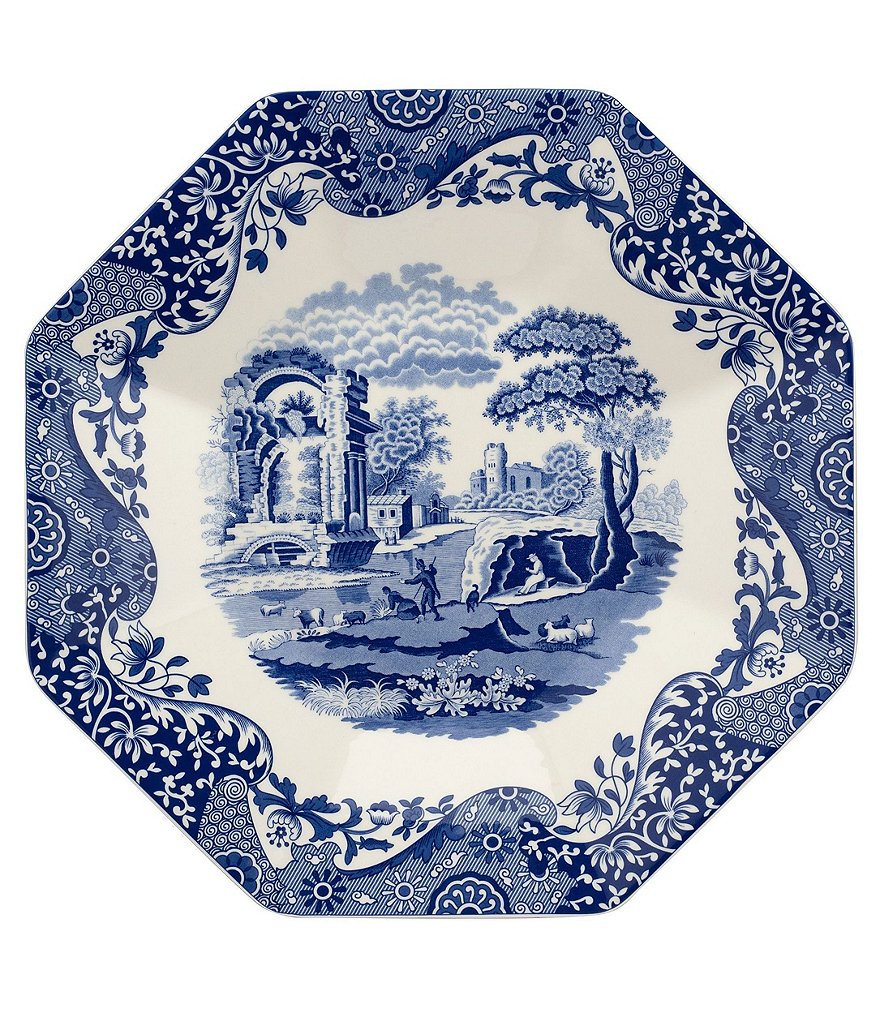 Spode Blue Italian 14#double; Octagonal Platter