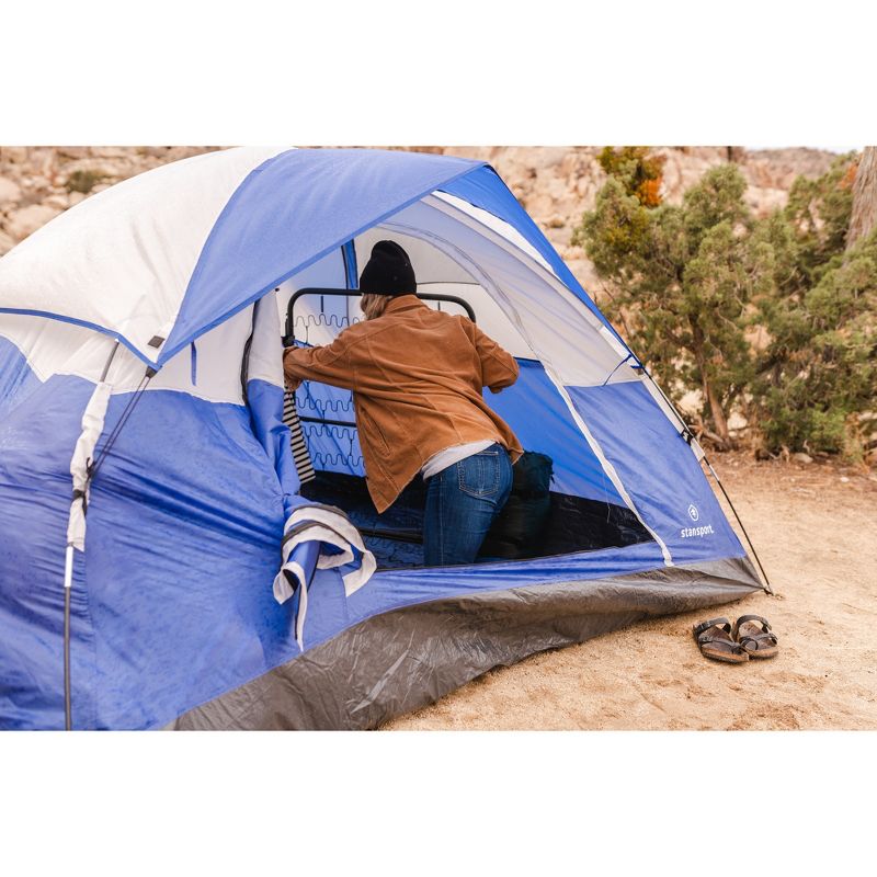 Stansport Pine Creek 4 Person Dome Tent Blue/White