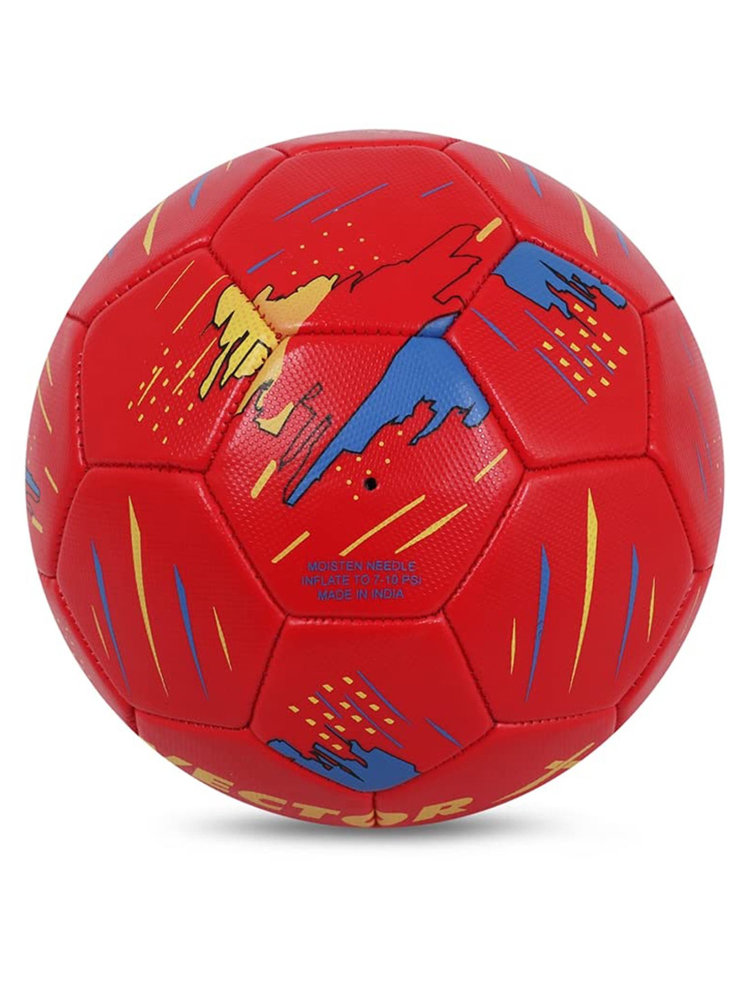 Vector X Spain Machine Stitched Embose PVC Football (Red) Size - 3
