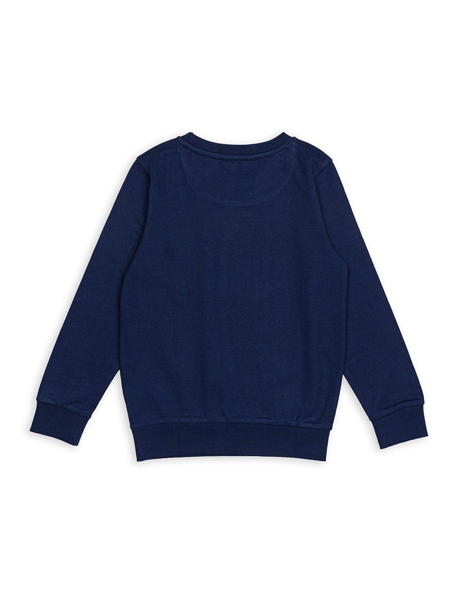 H by Hamleys Boys Navy Solid Full Sleeves Sweatshirt