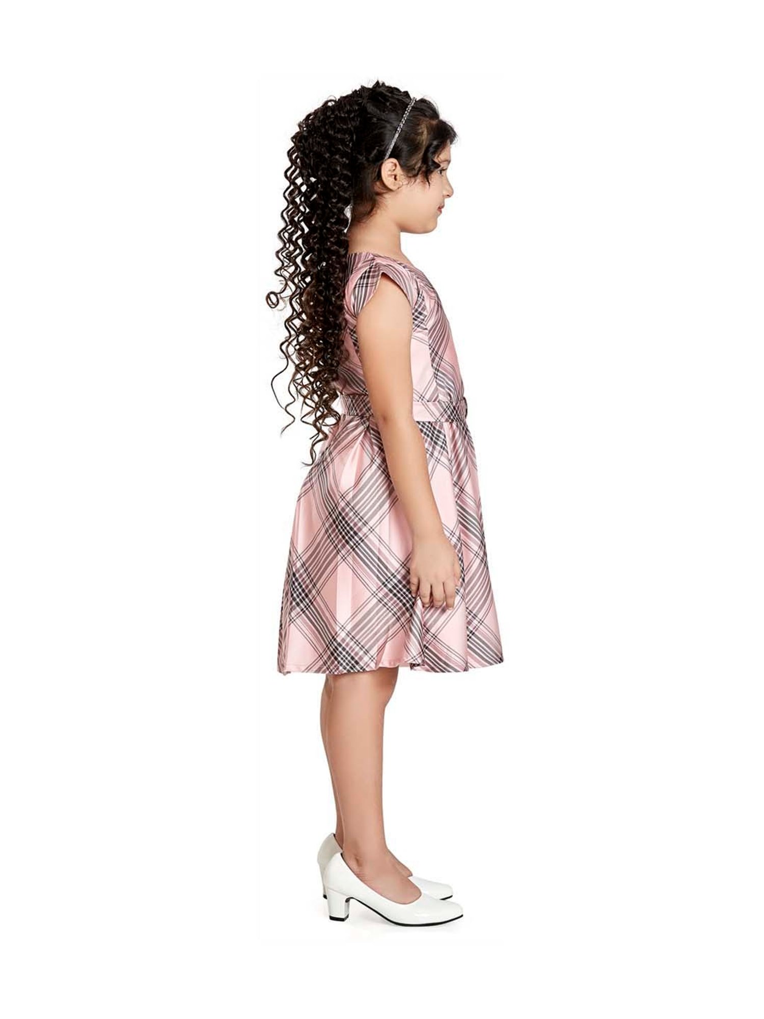 Peppermint Kids Pink Chequered Dress