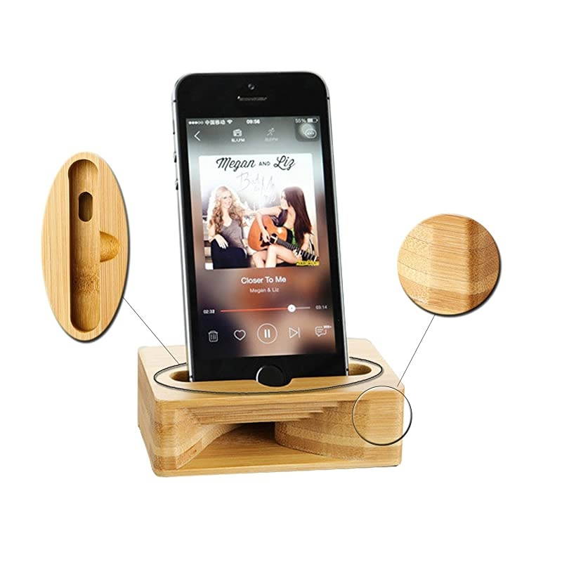 Wooden Cell Phone Stand  Phone Holder Wooden Sound Amplifier for iPhone 7 7Plus 6 6Plus Samsung and Cell Phone