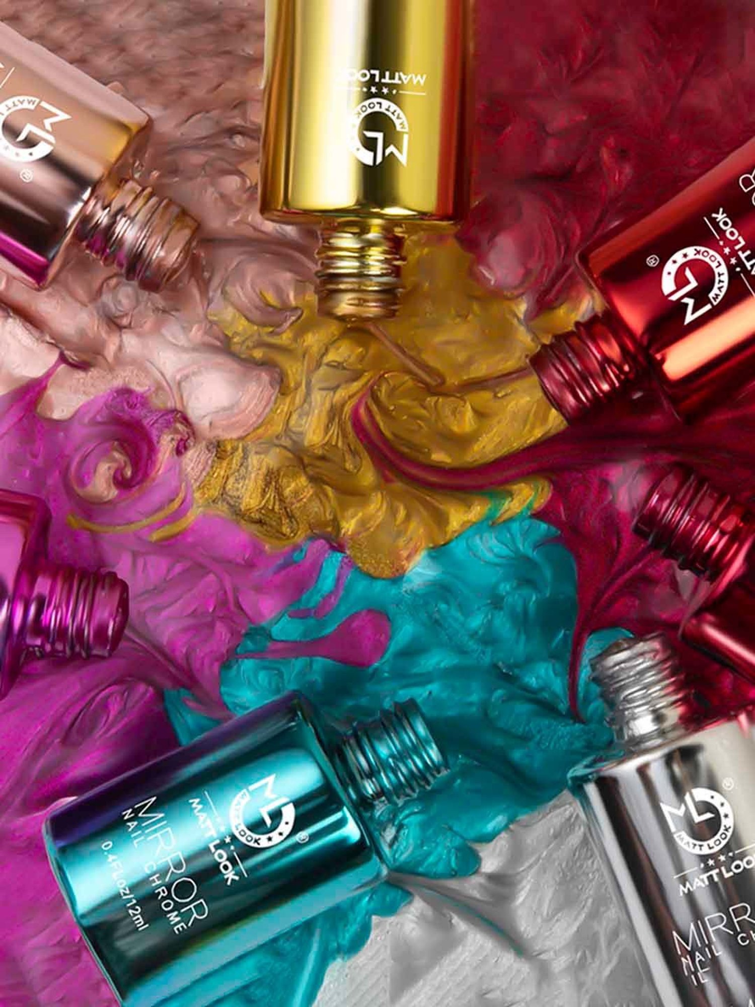 Matt Look Mirror Nail Chrome 03 Red - 12 ml