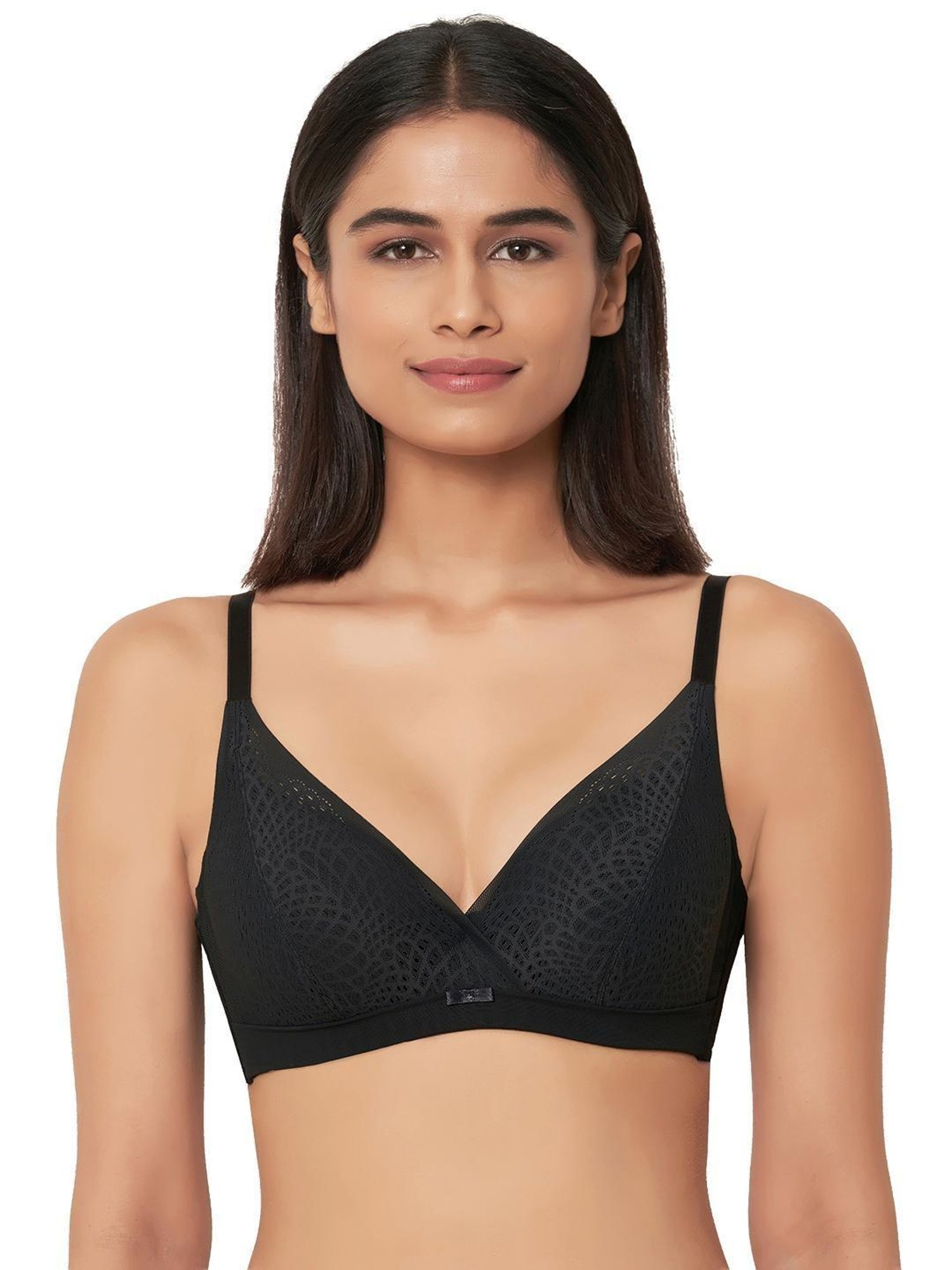 Wacoal Black Self Print Padded Bra
