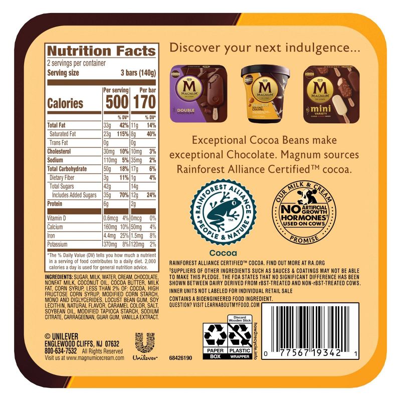 Magnum Mini Ice Cream Bars Double Caramel - 6ct