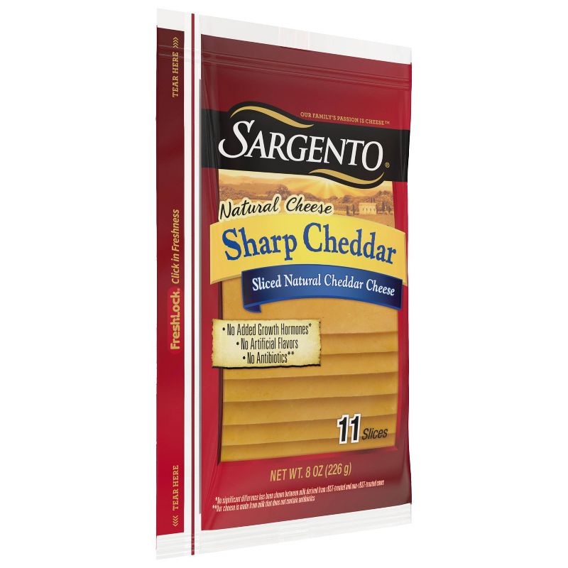 Sargento Natural Sharp Cheddar Sliced Cheese - 8oz/11 slices