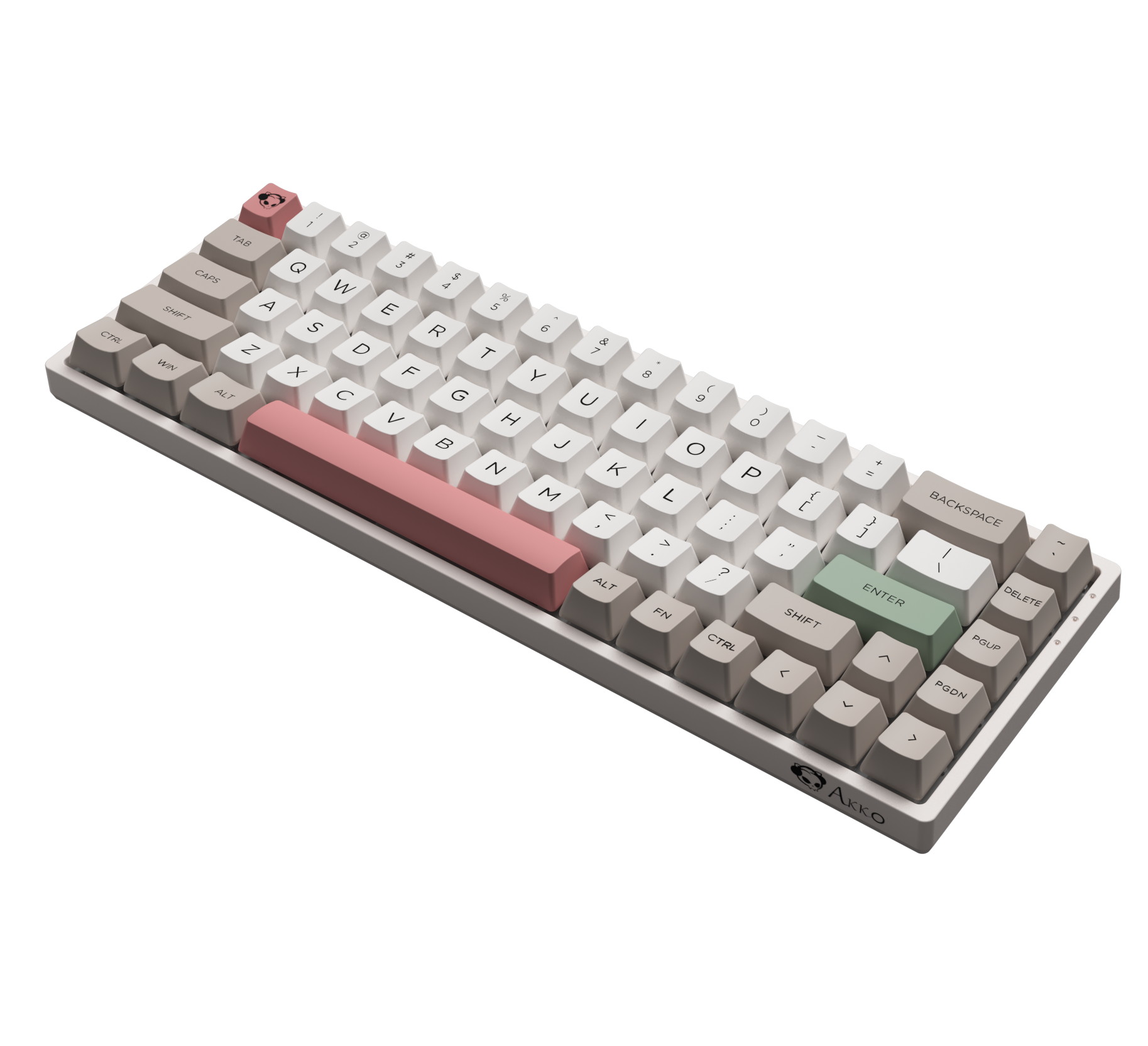 Akko 3108V2 Sailor Moon Gaming Mechanical Keyboard Pink Switch Double Shot Dye Sub PBT Keycaps NKRO Detachable USB Type-C Pink Cat Paw