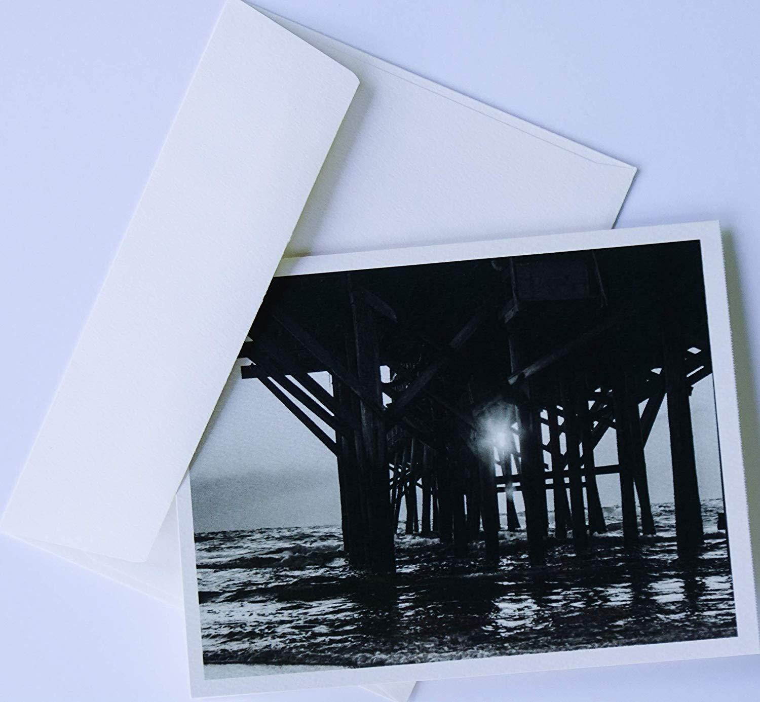 Sunrise/Sunset Note Cards Original Elegant Photographic Textured White Blank 4.25"x 5.50" Boxed Set 8 W/Matching Envelopes In Plastic Jacket Thank You Invitations Birthdays Greetings