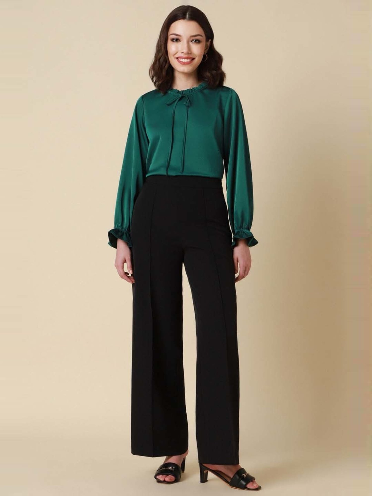 Allen Solly Green Regular Fit Top