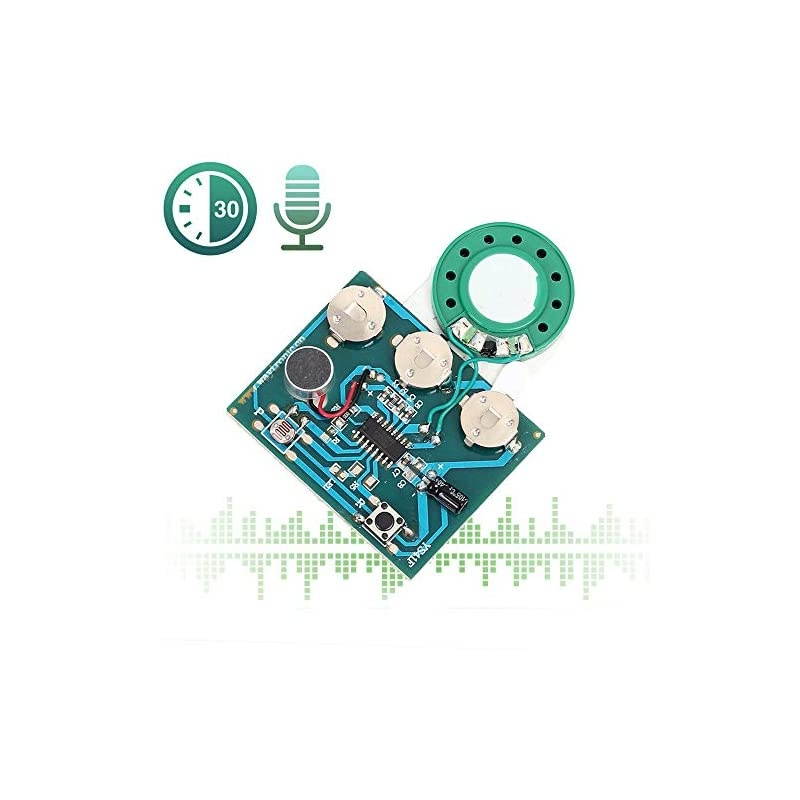 Recordable Sound Module Button Control 8M MP3 WAV Music Voice Player Programmable Board with Speaker for Mothers Day DIY Music Box Greeting Card Creative Gift