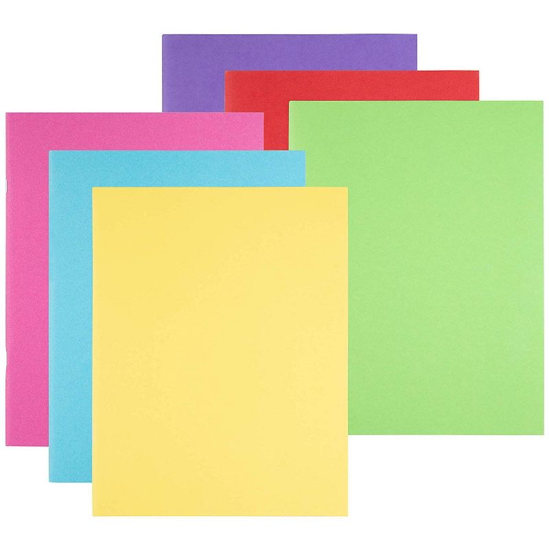 Paper Junkie 12 Pack Blank Notebook Journals for Students (6 Colors, 8.5 x 11 In)
