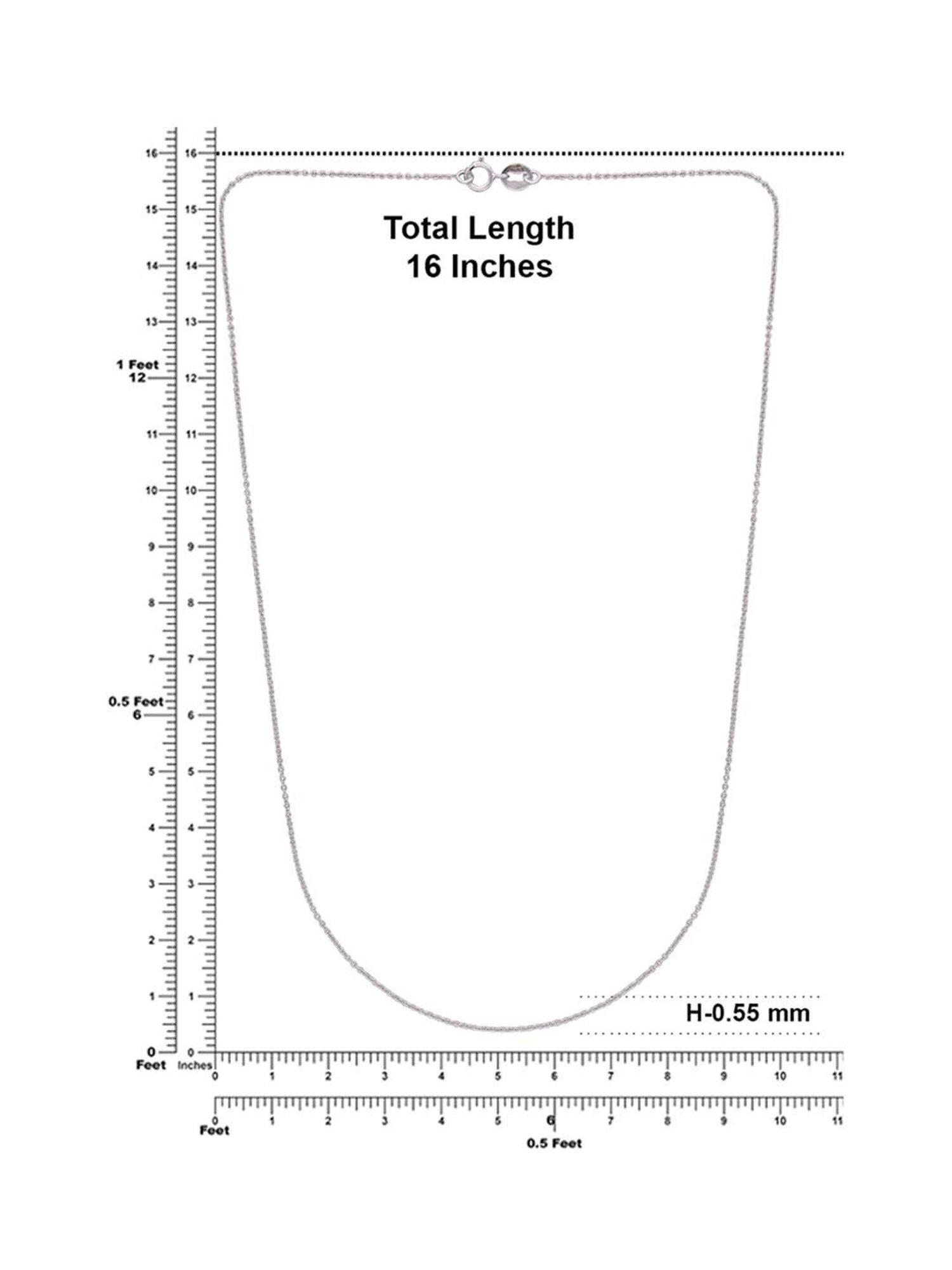 CKC Elegant White Gold 18kt Fancy Chain