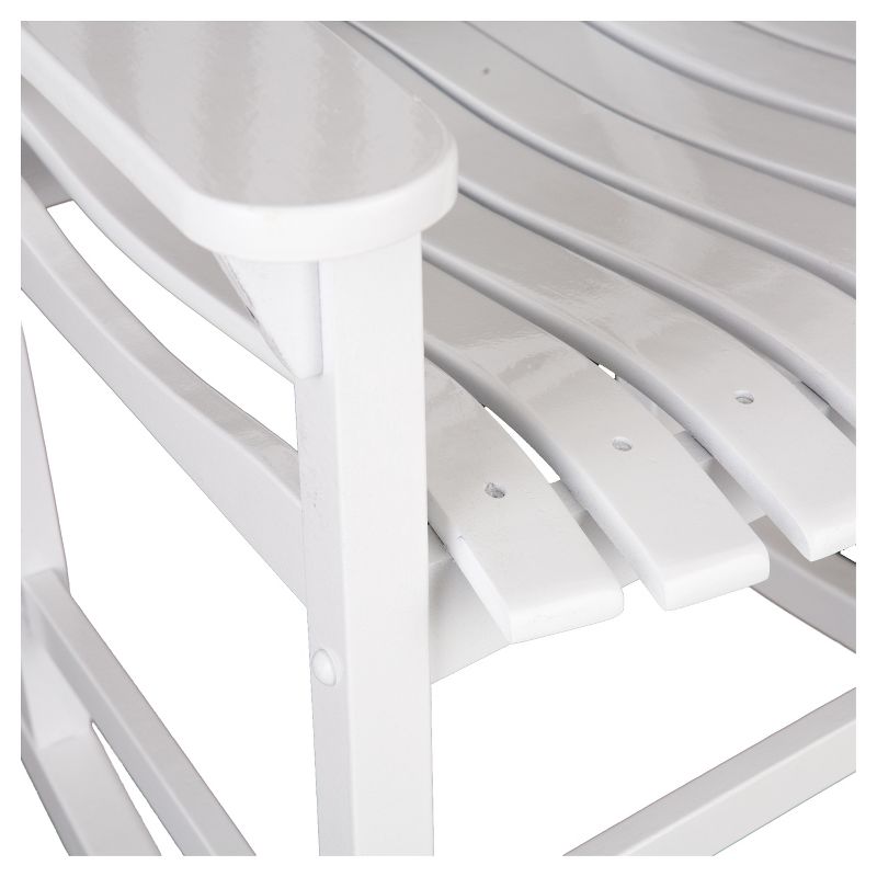 Belize Hardwood Porch Rocker - White - Aiden Lane