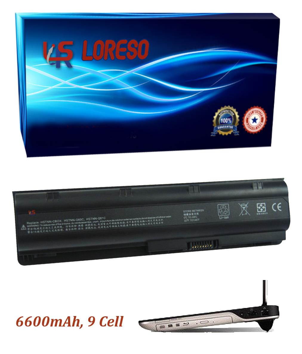 Laptop Battery HP Pavilion dv7t-6b00 dv7t-6c00 G4-1000 g4-1001tx g4-1002tu g4-1002tx g4-1003tu (Loreso Replacement Part) - 6600mAh, 9 Cell