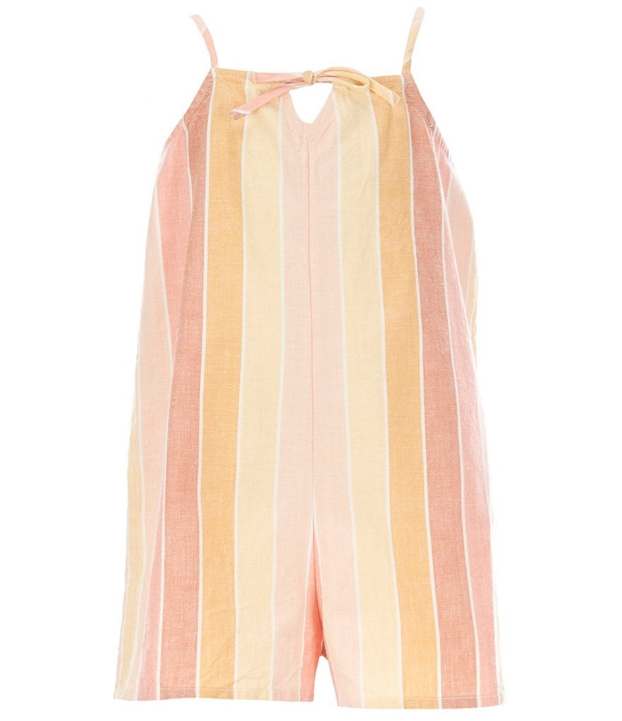 Billabong Little/Big Girls 5-14 Beach'in Around Striped Romper