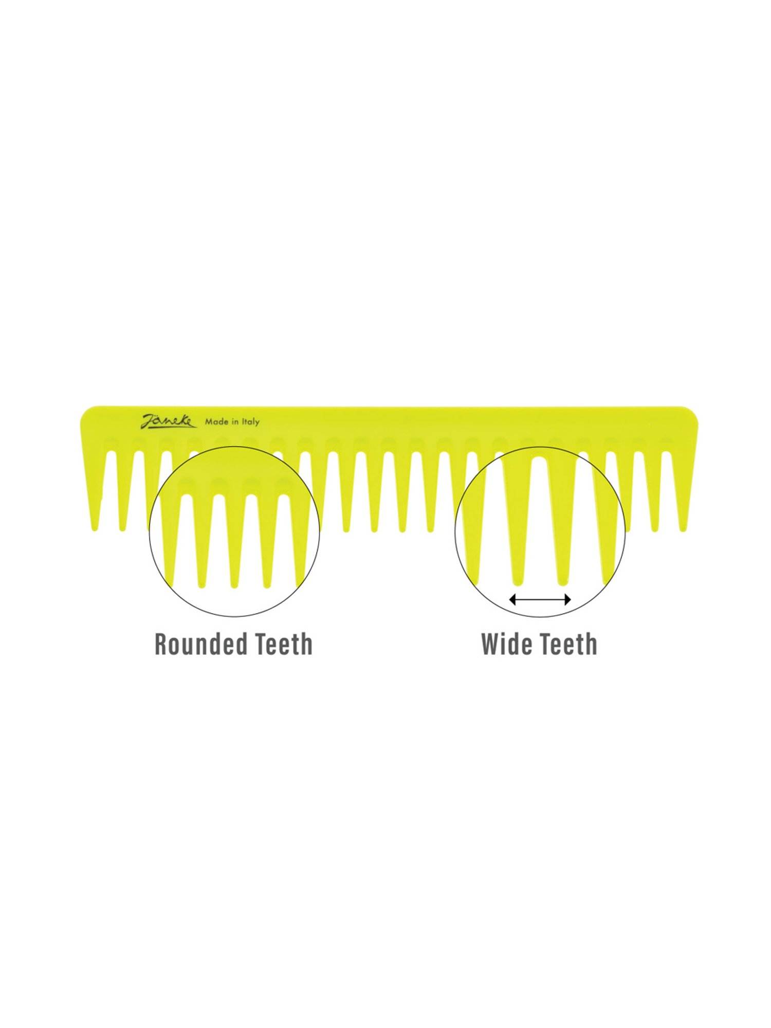 Janeke 1830 Professional Fluo Yellow Gel Application & Styling Super Comb