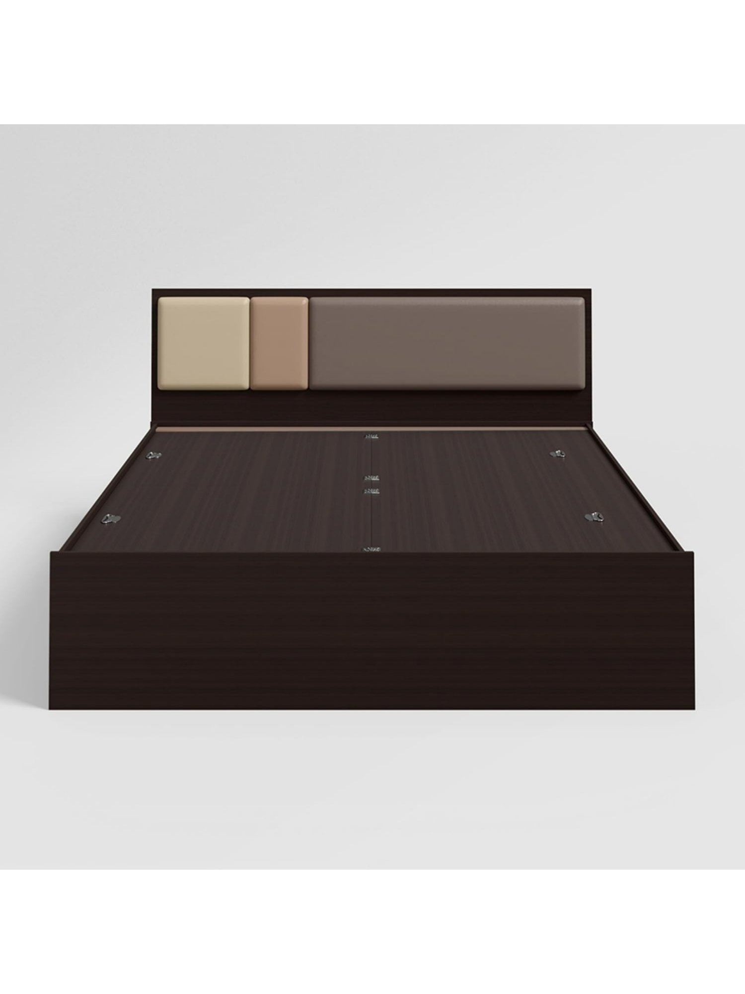 Godrej Interio Trio Grey Engineered Wood Queen Bed with Box Storage