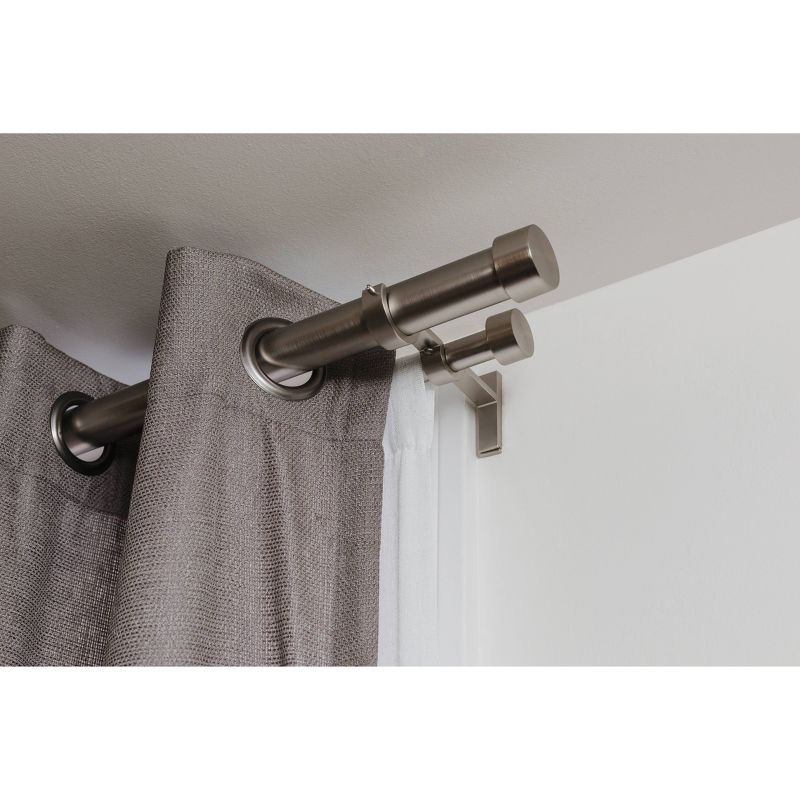 72"x144" Cappa Double Drapery Rod Set Nickel - Umbra