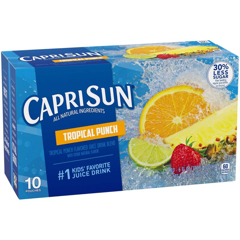 Capri Sun Tropical Punch - 10pk/6 fl oz Pouches