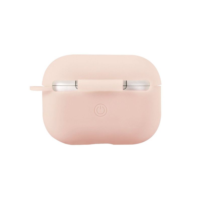 For AirPods Pro Case Silicone Protective Cover Skin with Keychain for Apple Airpod Pro 3 3rd 2019 Wireless Charging Earbuds Case, Sand Pink by Insten